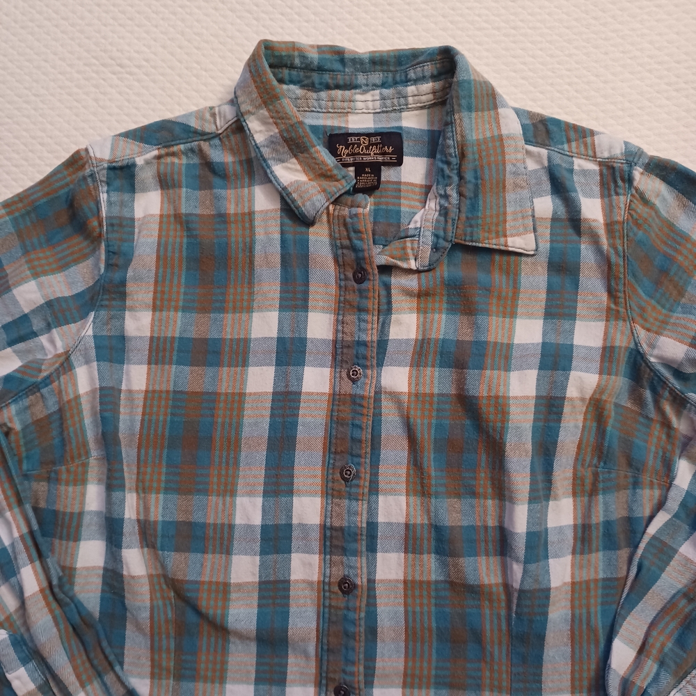 Noble Outfitters Plaid Flannel Button-Down Shirt Women's Size XL